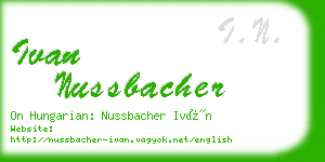 ivan nussbacher business card